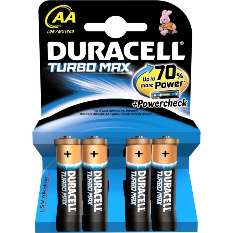 Батерии Duracell Turbo Max AA 4бр. | Батерии | Офис техника и консумативи