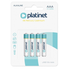 Алкална батерия AAA  LR03 1.5V  4 броя Platinet