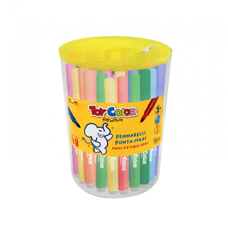 Флумастери Toy Color Jumbo 48 броя, 24 цвята | Флумастри, пастели, моливи | ПРОДУКТИ ЗА УЧЕНИКА