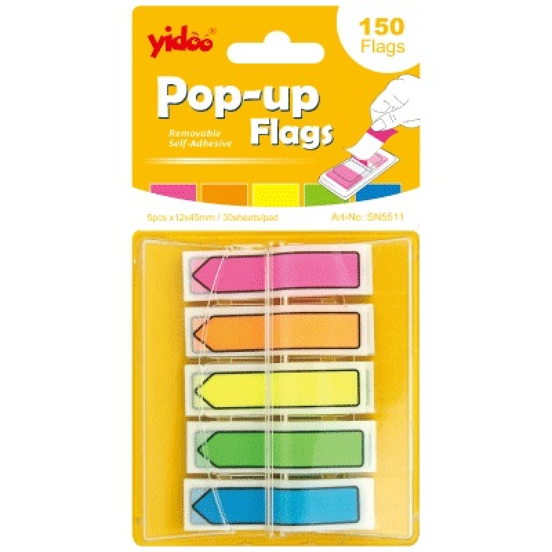 Самозалепващи листчета POP-UP стрелка 12/45мм 5 цвята 150 листчета | Етикети и индекси | АКСЕСОАРИ ЗА БЮРО