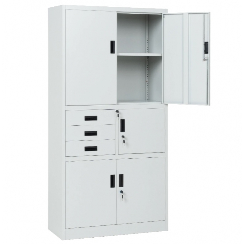 Метален шкаф CR-1281 Е K за документи с чекмеджета и сейф 90/40/185 см | Мебели от МЕТАЛ | ОФИС ОБЗАВЕЖДАНЕ