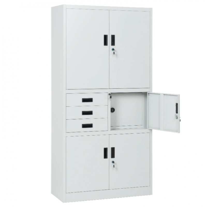 Метален шкаф CR-1281 Е K за документи с чекмеджета и сейф 90/40/185 см | Мебели от МЕТАЛ | ОФИС ОБЗАВЕЖДАНЕ