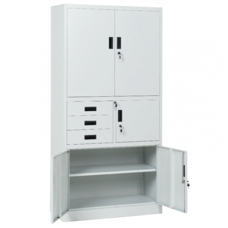 Метален шкаф CR-1281 Е K за документи с чекмеджета и сейф 90/40/185 см | Мебели от МЕТАЛ | ОФИС ОБЗАВЕЖДАНЕ