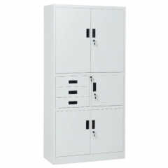 Метален шкаф CR-1281 Е K за документи с чекмеджета и сейф 90/40/185 см