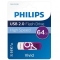 Флаш памет Philips Vivid 64GB 2.0, USB 