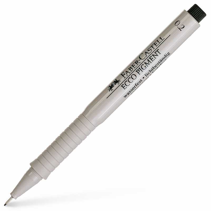 Тънкописец Faber-Castell Ecco-Pigment 0.2 черен | Тънкописци | ПИШЕЩИ СРЕДСТВА