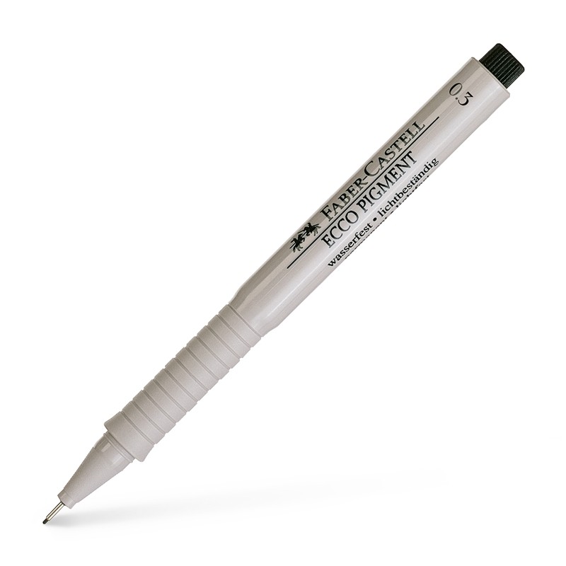 Тънкописец Faber-Castell Ecco-Pigment 0.3 черен | Тънкописци | ПИШЕЩИ СРЕДСТВА