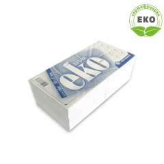 Хартиено кубче ЕКО, 83 x 83 mm, 55 g/m2, бяло, 190 листа, 6 броя стек