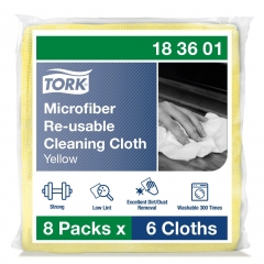 Микрофибърни кърпи Tork, Premium, 183601, жълта