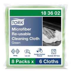 Микрофибърни кърпи Tork Premium, 183601, зелена