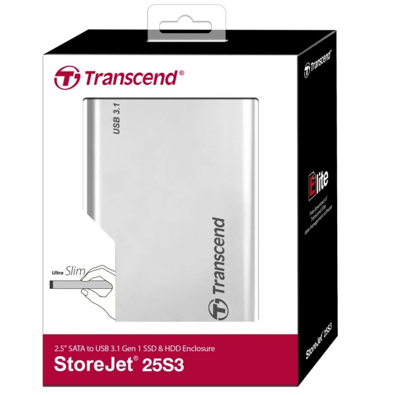Кутия за твърд диск TRANSCEND TS0GSJ25S3