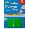 Самозалепващи индекси POP-UP, PVC, 45 x 25 mm, зелени, 50 броя