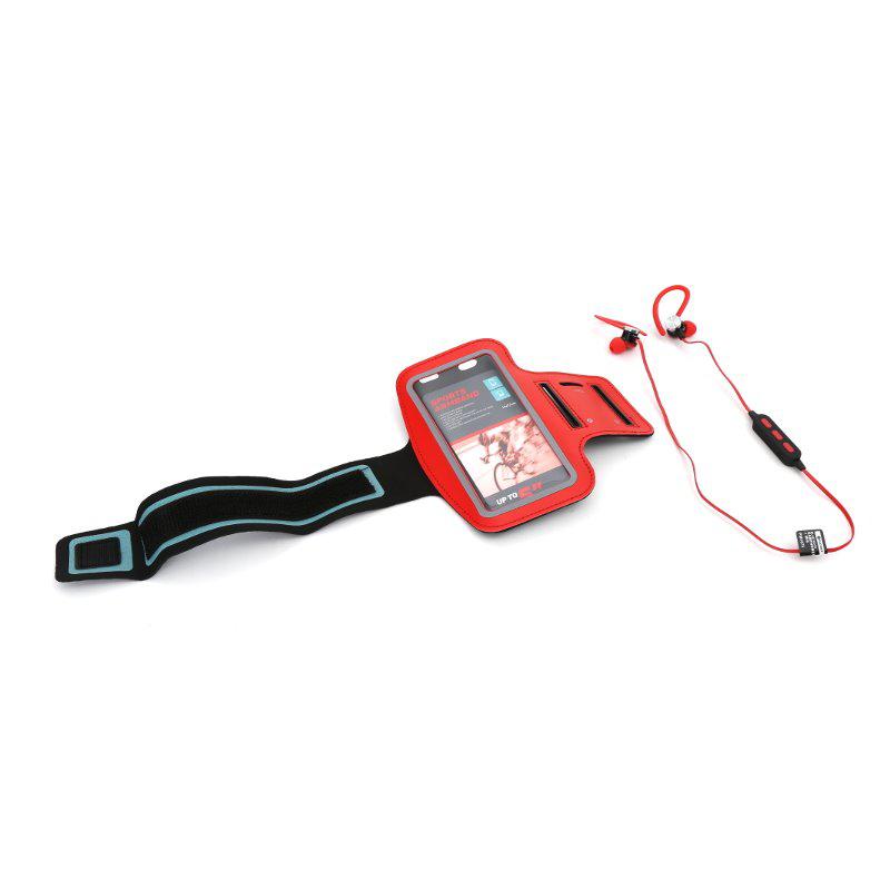 Спортни слушалки Platinet PM1070BL In-Ear Earphones с микрофон + лента за ръка за смартфон - червени | Слушалки и микрофони | Компютърни аксесоари
