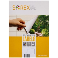 Самозалепващи етикети, прави 21/29.7см 1етикет/лист оп.100 Labels L3002