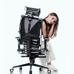 Директорски ергономичен офис стол  Yoga 4DT B2-15D - YM93+Infinity+carbon