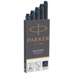 Патрончета за писалка черен цвят 5бр в опаковка Parker Z11 